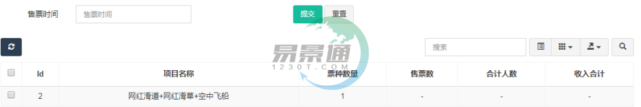 鼎点注册景区票务系统：H5销售汇总详情