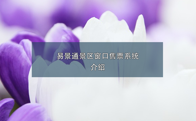 鼎点注册景区窗口售票系统介绍